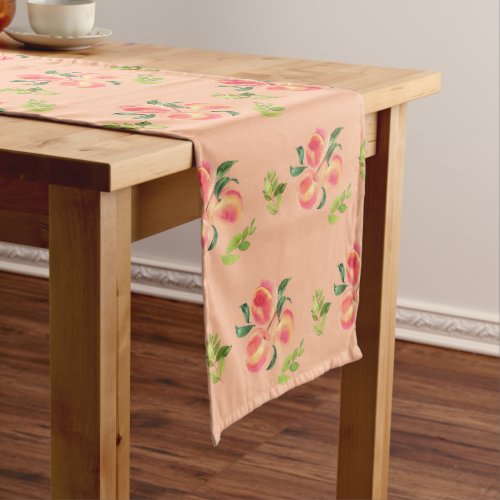 Modern Trendy Peach Theme Medium Table Runner