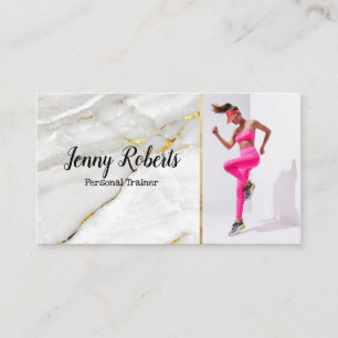 Modern & Trendy Personal Trainer Fitness Business  Business Card