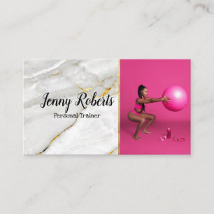 Modern & Trendy Personal Trainer Fitness Business Card