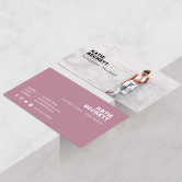 Hot Pink and Black Simple Modern Personal Trainer Business Card