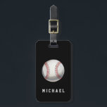 Modern Trendy Personalized baseball ball  Luggage Tag<br><div class="desc">Modern Trendy Personalized baseball ball Luggage Tag</div>