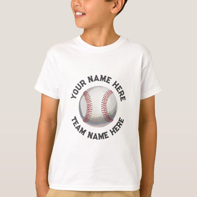 Modern Trendy Personalized baseball ball T-Shirt (Front)