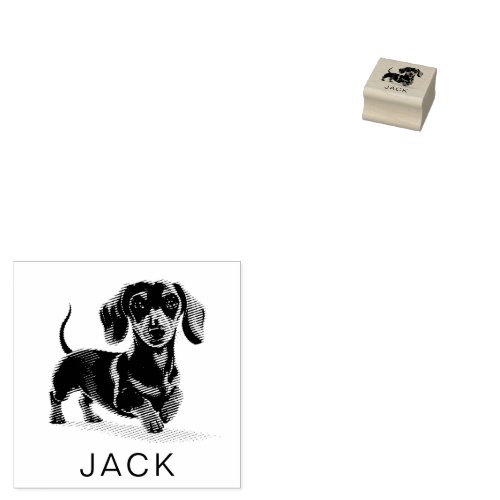 Modern Trendy Personalized Dachshund 