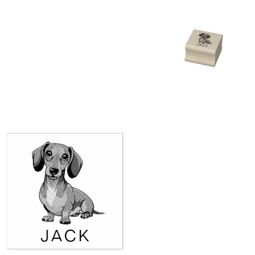 Modern Trendy Personalized Dachshund 