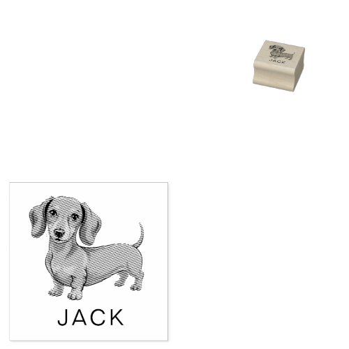 Modern Trendy Personalized Dachshund 