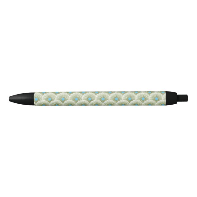 Modern Trendy Photo Collage Blue Sea Urchin Pen (Front)