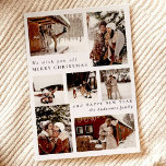 Modern Trendy Photo collage Christmas   Holiday Postcard<br><div class="desc">Send your holiday cheer with our Modern Minimal Christmas Photo card, designed with soft typography and delicate snowflakes. This elegant and clean design beautifully showcases your favorite Christmas photos, blending simplicity with a festive touch. Perfect for those who love contemporary style, this card brings a fresh and refined look to...</div>