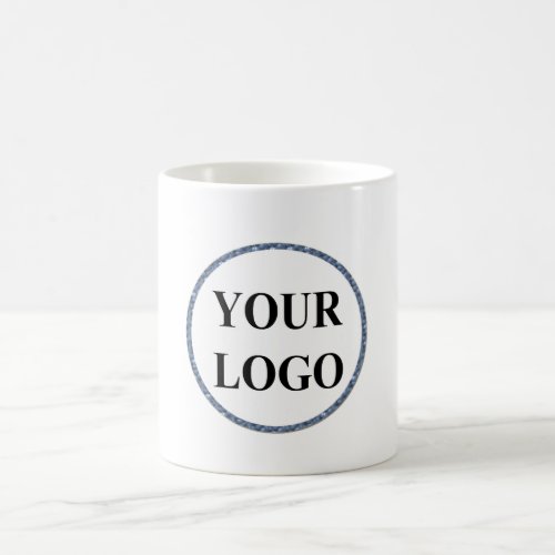 Modern Trendy Photo Collage Personalized Logo Coffee Mug