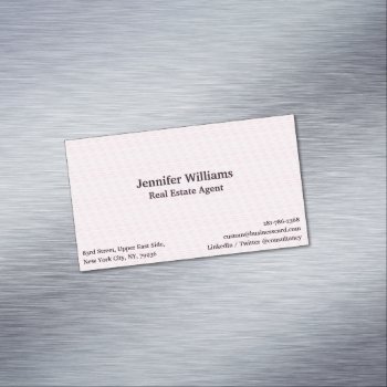 Modern Trendy Pink Lines Elegant Professional Chic Business Card Magnet by iCoolCreate at Zazzle
