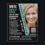 Modern Trendy Political Campaigner Advertising Flyer<br><div class="desc">Modern Trendy Political Campaigner Advertising Flyer by The Business Card Store.</div>