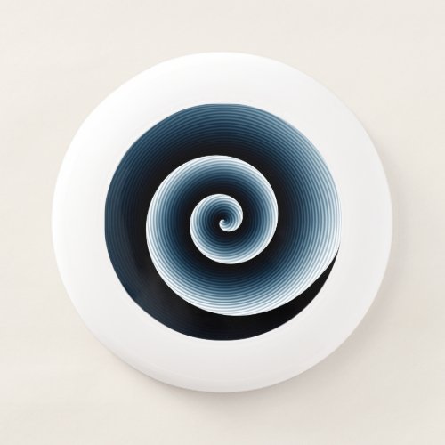 Modern Trendy Prussian Blue Spiral Pattern Wham_O Frisbee