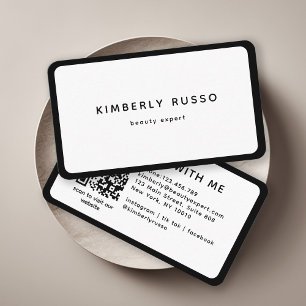 Modern, Trendy, QR Code, Salon Business Card