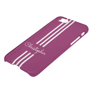 Modern Trendy Racing Stripes monogrammed iPhone SE/8/7 Case
