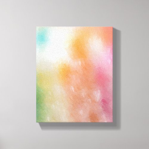 Modern Trendy Red Pink Blue Purple Green Yellow Canvas Print