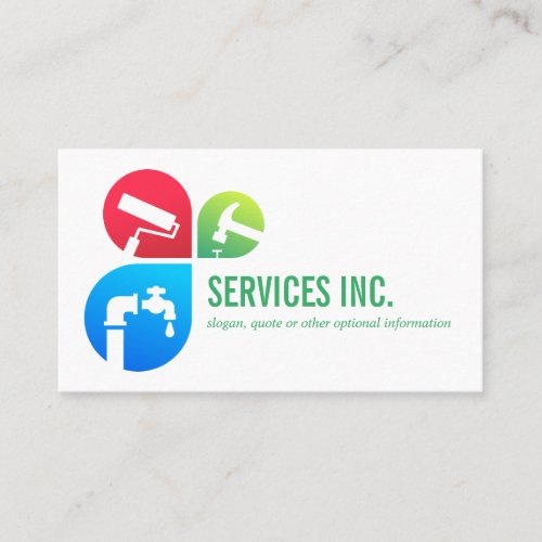 Modern Trendy Repairing services logo professional Business Card