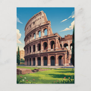 Modern Trendy Rome Italy Colosseum Postcard