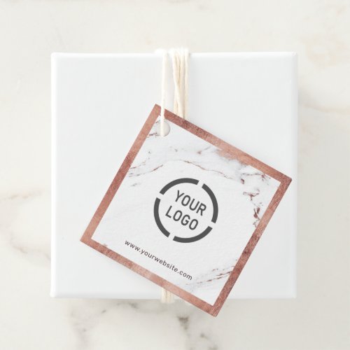 Modern Trendy Rose gold marble product hang tags