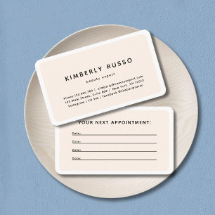 Modern, Trendy, Salon Appointment Card