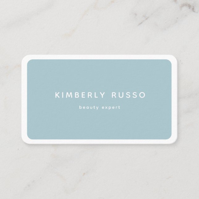 Modern Trendy Salon Blue Appointment Card (Front)
