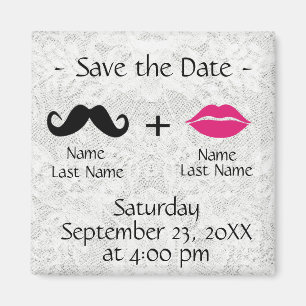 Modern Trendy Save the Date Magnet