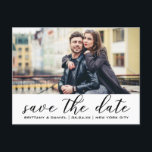 Modern Trendy | Save The Date Photo Announcement Postcard<br><div class="desc">Modern Trendy | Save The Date Engagement Announcement Photo Postcard</div>