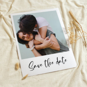 Modern trendy Save the Date photo card