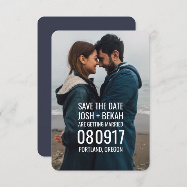 Modern Trendy Save the Date Postcard (Front/Back)