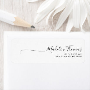 Modern Trendy Script Calligraphy Black Label