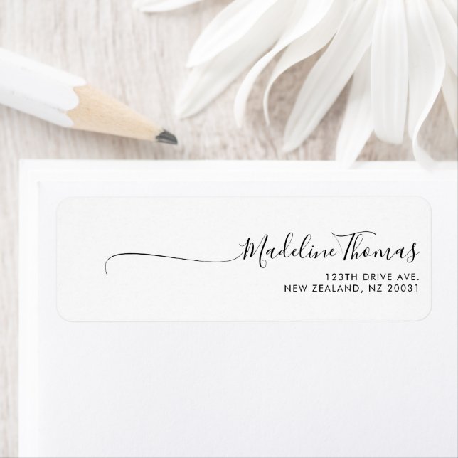 Modern Trendy Script Calligraphy Black Label (Insitu)
