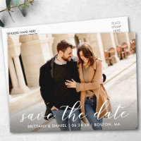 Modern Trendy Script Photo | Save The Date