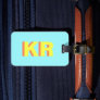 Modern Trendy Shadow Monogram Personalized Luggage Tag
