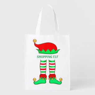 Modern trendy shopping Elf Grocery Bag