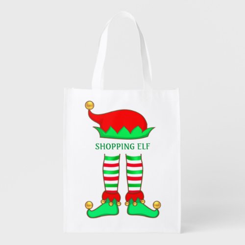 Modern trendy shopping Elf Grocery Bag
