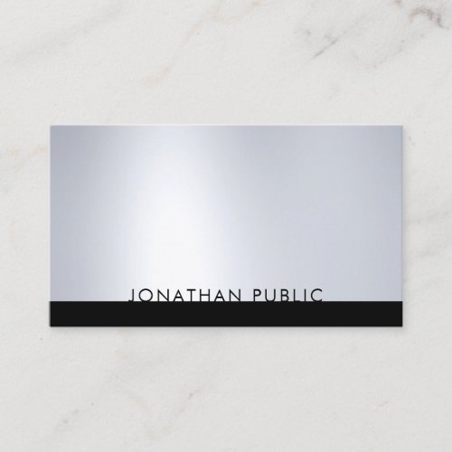 Modern Trendy Silver Elegant Template Professional Business Card