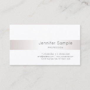 Modern Trendy Silver Look Simple Design Luxury Business Card