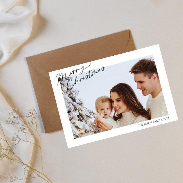 Modern Trendy simple Christmas collage Photo Holiday Card (Creator Uploaded)