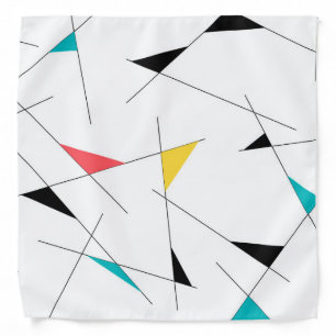 Modern, trendy, simple, fun geometric graphic bandana