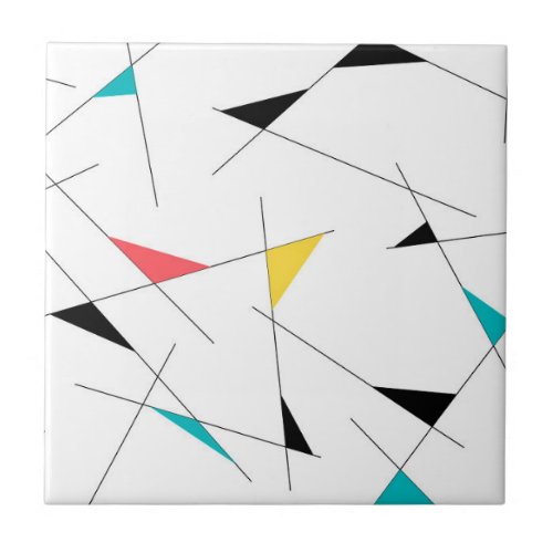 Modern trendy simple fun geometric graphic ceramic tile