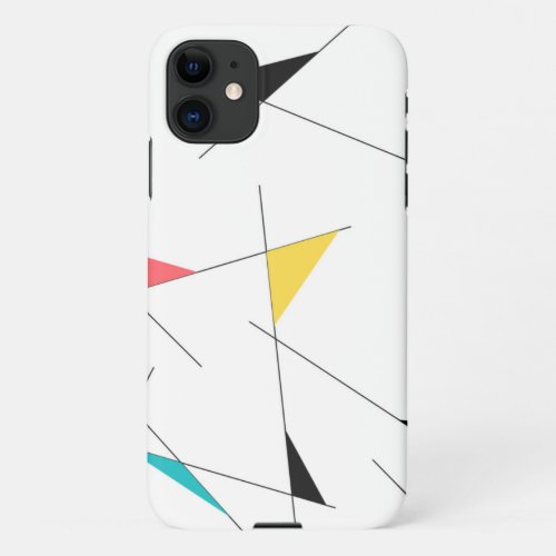 Modern trendy simple fun geometric graphic iPhone 11 case