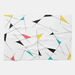Modern, trendy, simple, fun geometric graphic kitchen towel