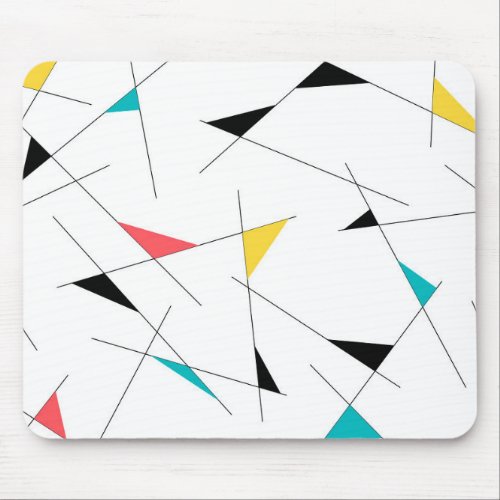 Modern trendy simple fun geometric graphic mouse pad
