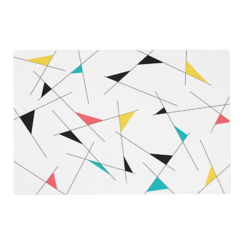 Modern trendy simple fun geometric graphic placemat