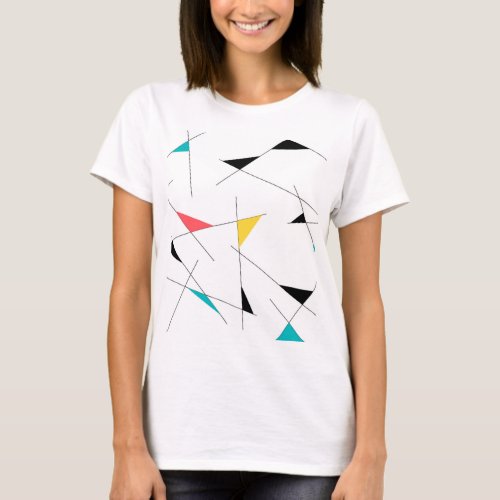 Modern trendy simple fun geometric graphic T_Shirt