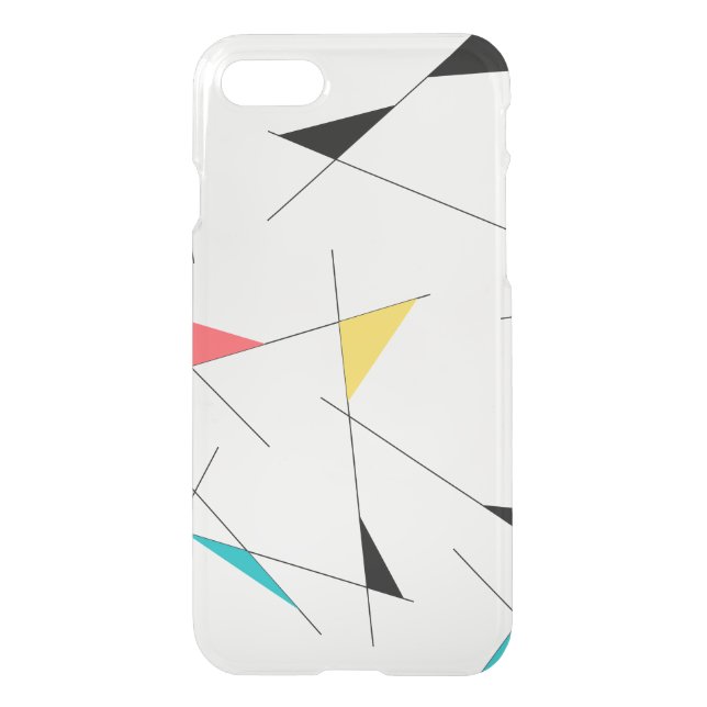 Modern, trendy, simple, fun geometric graphic uncommon iPhone case (Back)
