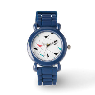Modern, trendy, simple, fun geometric graphic watch