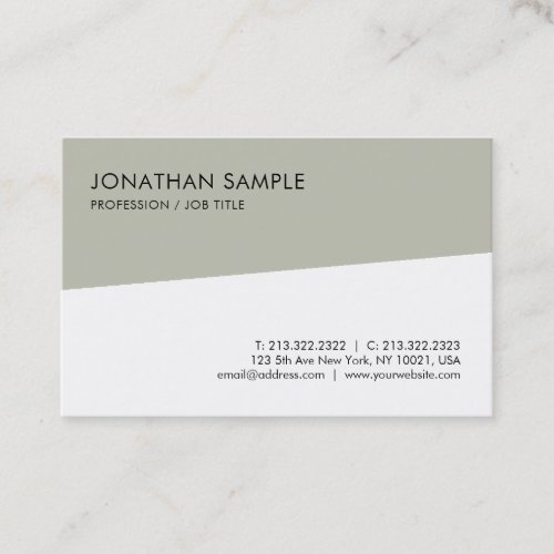 Modern Trendy Simple Professional Chic Template Business Card