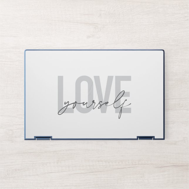 Modern, trendy, simple, urban design Love Yourself HP Laptop Skin (Front)