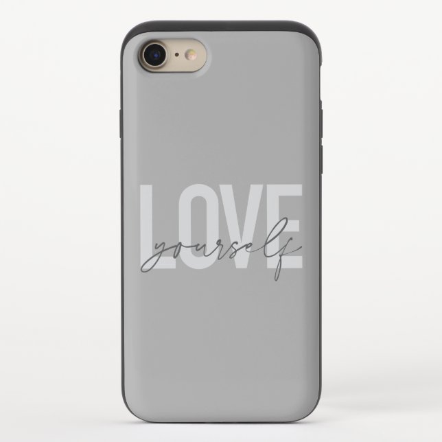 Modern, trendy, simple, urban design Love Yourself Uncommon iPhone Case (Back)