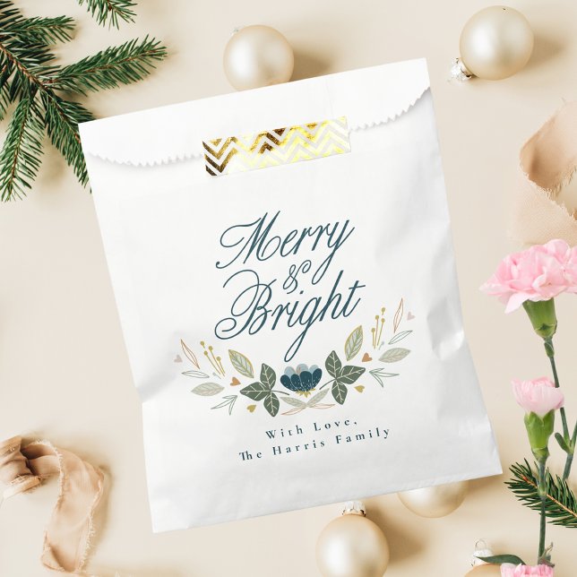 Modern Trendy Simple Whimsical Festive Christmas Favor Bag (Creator Uploaded)