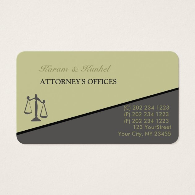 Modern Trendy Slanted Stripe Attorney Lawyers Business Card
